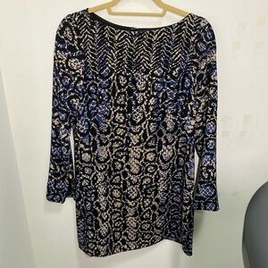 Tibi silk size 4 open back mini dress with zipper sleeve detail